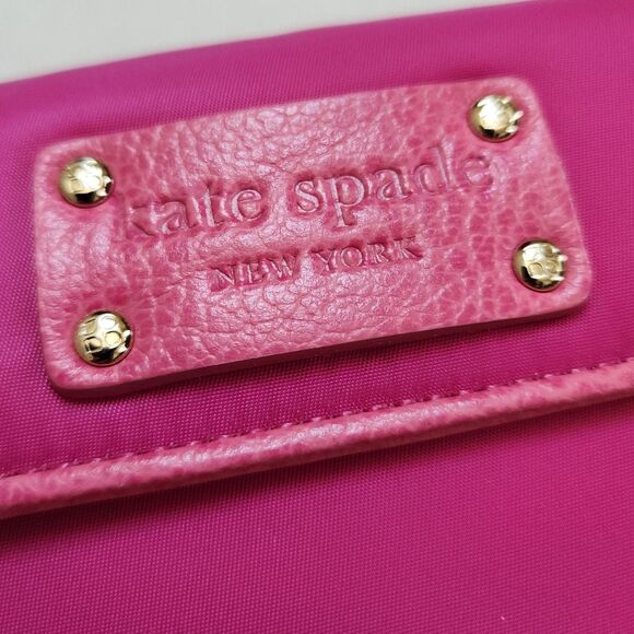 Kate Spade New York maria fuchsia Leather Fabric wallet and Box - Picture 7 of 13